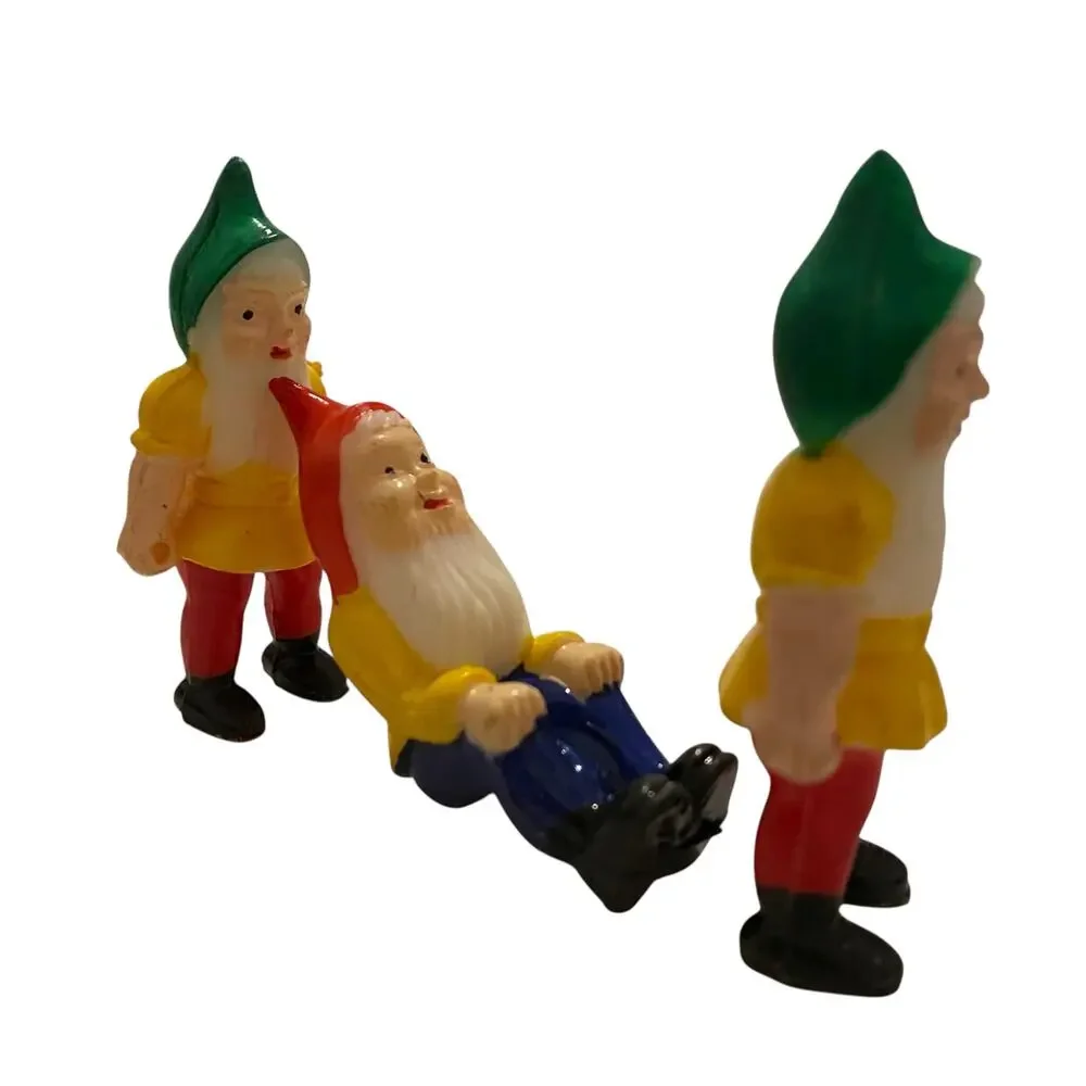 Vintage Snow White and the Seven Dwarfs Hard Plastic Cake Toppers Decoration